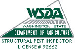 Washington State Department of Agriculture Licensed Structural Pest Inspector Seal